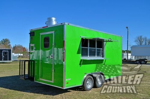 2024 8.5X16 V NOSE ENCLOSED MOBILE CONCESSION KITCHEN FOOD VENDING TRAILER Review