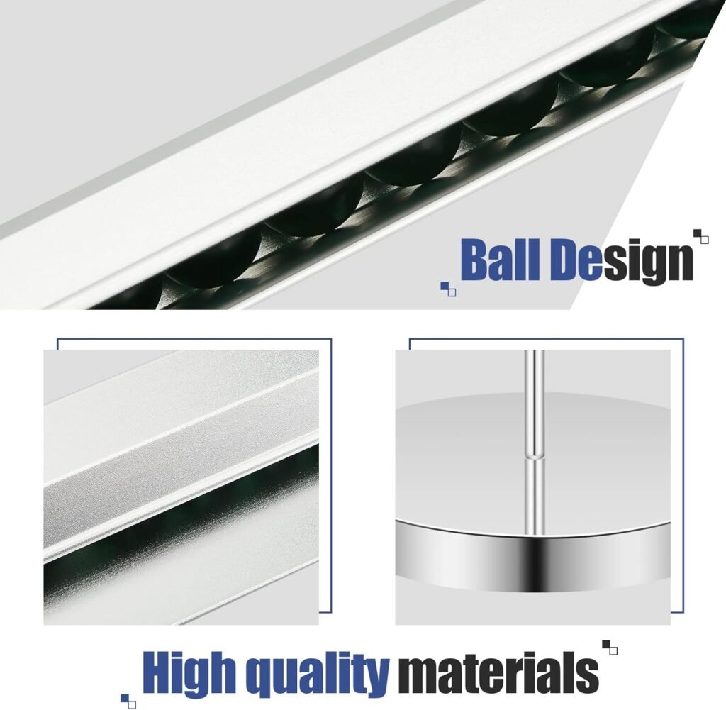 Aluminum Slide Check Rack with 2 Pcs Receipt Holder Spike Desk Receipt Holder Restaurant Ticket Holder Silver Ticket Rail Bill Orders Display Rail for Kitchen Office Cafes Bar Note Organizer(16 Inch)