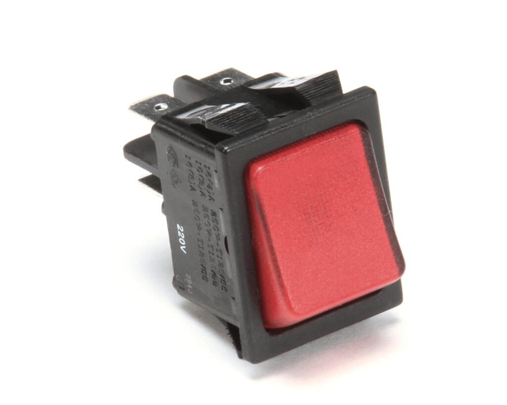 Captive-Aire R2131C5LBRZNWCA Red Double Pole Lighted Switch Used for Fan Switch