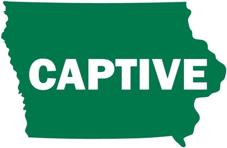 Iowa Captive State Home Shape 6 inch Green Indoor Outdoor Vinyl Decal