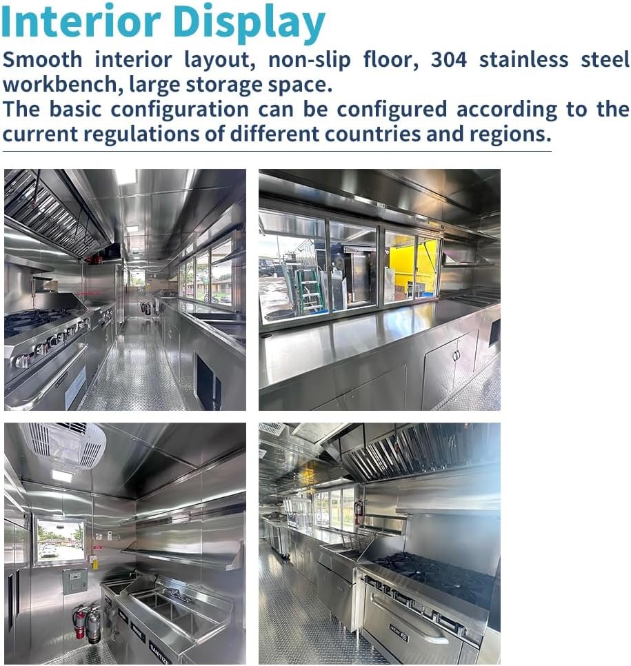 New Designed Mobile Square Consession Trailer Food Carts and Food Trucks