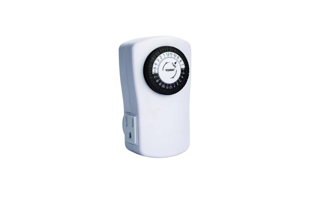 NSi Industries TORK 405B Easy-Set Heavy-Duty Indoor 15-Amp 24-Hour Mechanical Plug-In Appliance Timer - - Compatible with Incandescent/Compact Fluorescent/LED - Features 2 Outlet Receptacles