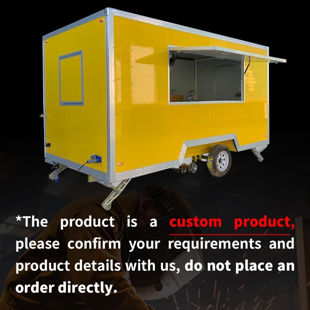 Square Food Trailer New Trend Food Truck Mobile Food Trailer with Full Kitchen Equipments