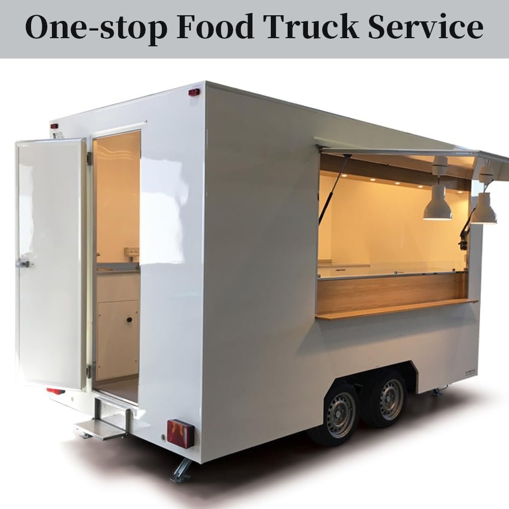 Square Food Trailer New Trend Food Truck Mobile Food Trailer with Full Kitchen Equipments